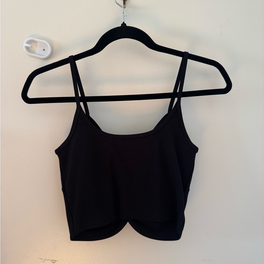 Babaton Black Tie Front Crop Camisole - Picture 3 of 4